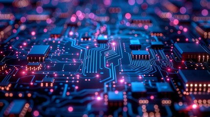 Obraz premium Intricate Circuitry of the Digital Realm