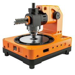 Fototapeta premium High-tech woodworking router with an aesthetic mix of wood and metal, ideal for precision crafting and design