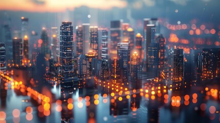 Obraz premium Urban Design, and Community Growth: City Life, City Planning, and City Development.