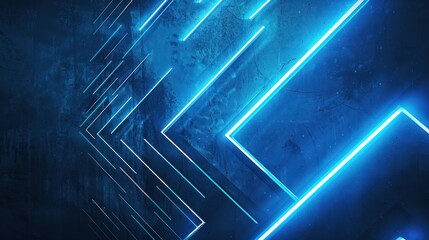 Blue arrows abstract composition with illuminated background for business and travel concepts