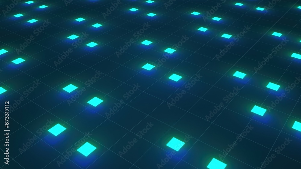 Poster technology backdrop with shapes and grid. computer generated 3d render