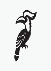 A unique silhouette bird design