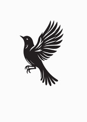 A unique silhouette bird design