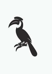A unique silhouette bird design