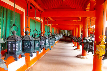 Beautiful Kasuga Taisha Shinto shrine Nara Japan