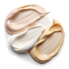 cosmetic smears of creamy texture