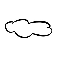 Cloud icon, hand-drawn outline sketch simple doodle outline drawing art illustration