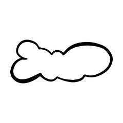 Cloud icon, hand-drawn outline sketch simple doodle outline drawing art illustration