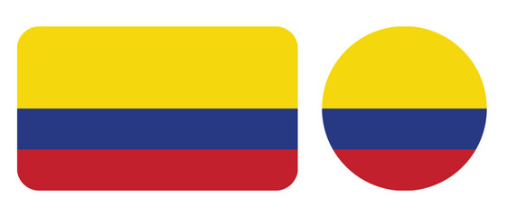 Colombia flag. Flag of Colombia. Colombian flag on fabric surface. Republic of Colombia.  Illustration over white background