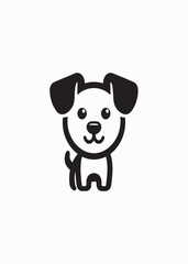 A silhouette dog vector design