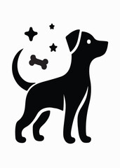 A silhouette dog vector design