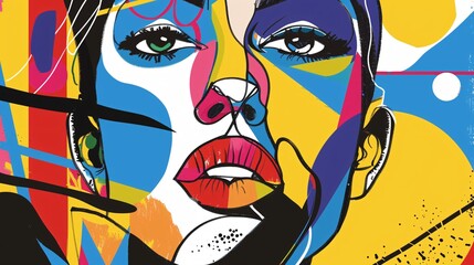 An arts cover featuring pop art, gallery highlights, and colorful typography, with space for text