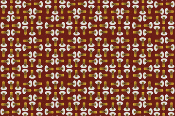 Pattern with a decorative yellow twisted candle	