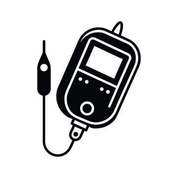 recommend clip art: vector silhouette pH meter art design white background