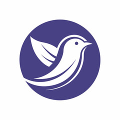 Nightingale Bird Icon in Circle Elegant Symbol of Nature