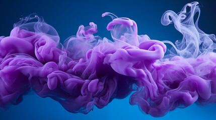 Purple Paint Drained Liquid Fluid on Blue Background, Abstract Image, Texture, Pattern Background, Wallpaper, Background, Cell Phone Cover and Screen, Smartphone, Computer, Laptop, 9:16 and 16:9 Forma