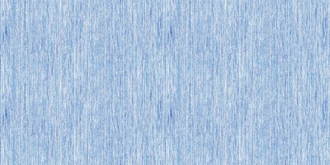 Indigo ikat dye stripe marled seamless border. Asian style wavy distort weave print banner in modern blue white.