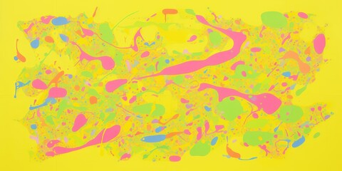 Fototapeta premium Abstract Surreal Oil Painting with Colorful and Fluid Shapes