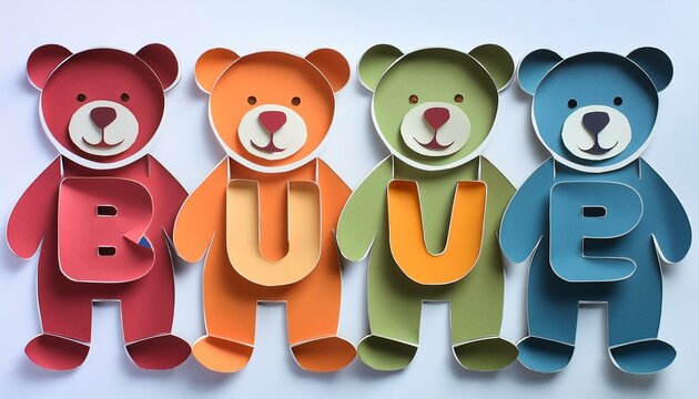 decoraciones de ositos de papel 15