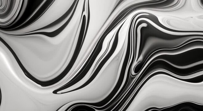 Abstract background of black and white liquid marble movement Abstract background of marble liquid waves water ripples waves colorful liquid paint Beautiful liquid art 3D Abstract Marble video 4k anim