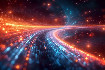 Obraz premium High-Tech Network of Connectivity - Futuristic Digital Art