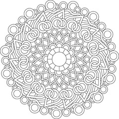 spiritual symbol motif adult coloring page celtic mandala mystic vector Christmas