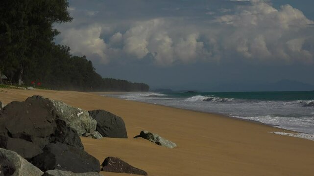 Gathering stromclouds above the ocean near Phuket in Thailand.