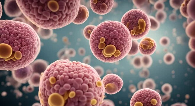 Micro bacterial Bacteria Colony Microbiome and Bacteria inside intestines Microbes inside human gut Gram positive bacteria abstract probiotic bacteria such as lactobacillus 3d animation moving 4k anim