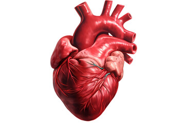A red heart with a transparent background
