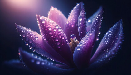 flower with drops