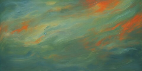 Abstract Surreal Colorful Solarized Oil Painting With Vivid Hues