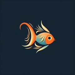 Fototapeta premium An electric blue fish with a colorful tail is gracefully swimming in the water, creating a beautiful scene