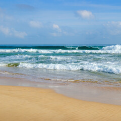 beautiful tropical beach and sea in sunny day