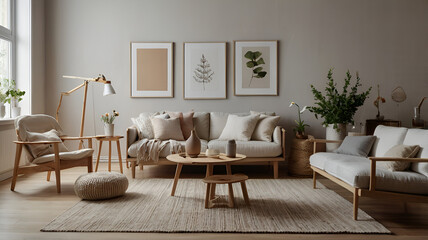 High-Resolution Simple Living Room Setup