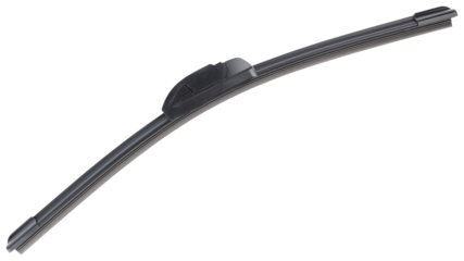 Car wipers. Replacing old on new windshield wipers. Single wiper blade for wet windshield. Car supplies for water drops after rain on glass window. Passenger car auto parts. Regular car maintenance