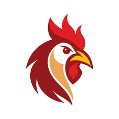 rooster head logo vector simple clean logo