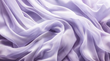 Obraz premium Banner with a delicate, airy texture of light purple chiffon. The fabric is draped in soft folds across the entire background.