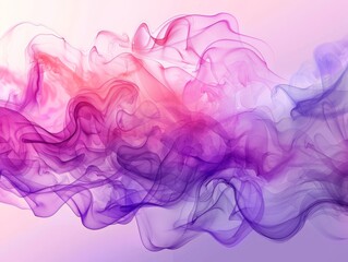 Fototapeta premium Abstract colorful smoke art with vibrant pink and purple hues, blending seamlessly in a mesmerizing pattern against a soft gradient background.