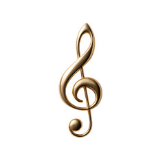Obraz premium 3d gold treble clef.