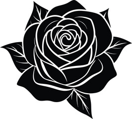 Rose Silhouette vector illustration design