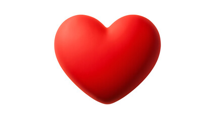 Red heart isolated.