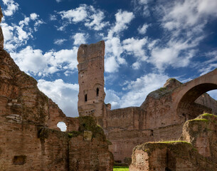 The Baths of Caracalla (Terme di Caracalla) in Rome, Italy