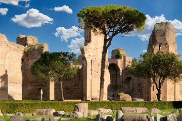 The Baths of Caracalla (Terme di Caracalla) in Rome, Italy