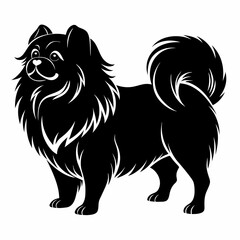 illustration of a dog,corgi dog,vector ART line art