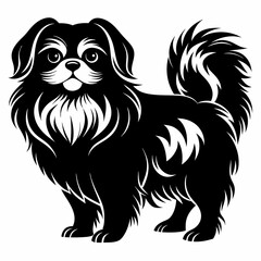 illustration of a dog,corgi dog,vector ART line art