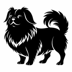 illustration of a dog,corgi dog,vector ART line art