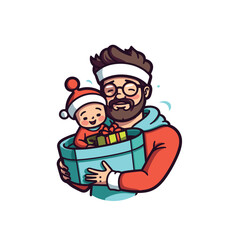 Cute Santa Vector Illustration