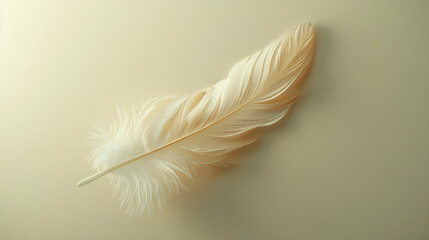 feather on a light background