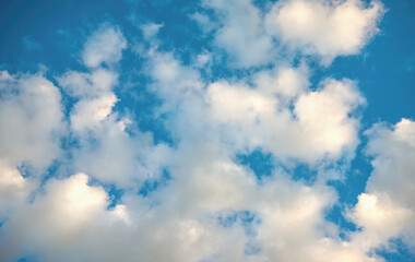 Summer Blue Sky Cloudscape Over Lake Michigan