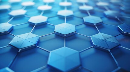 A blue background with a pattern of hexagons